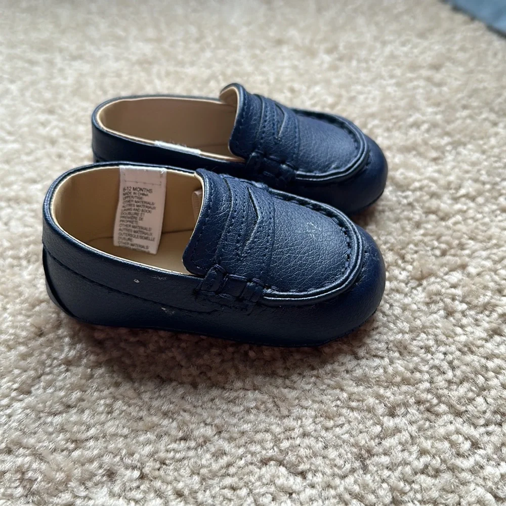 Janie and Jack 6-12 month blue loafers